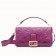 Fendi Purple FF Motif Large Baguette Bag