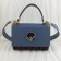 Fendi Kan I F Shoulder Bag In Blue Calfskin With Printed FF Logo