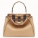 Fendi Beige Peekaboo Medium Bag With Pequin Motif